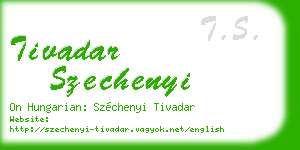 tivadar szechenyi business card