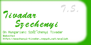 tivadar szechenyi business card